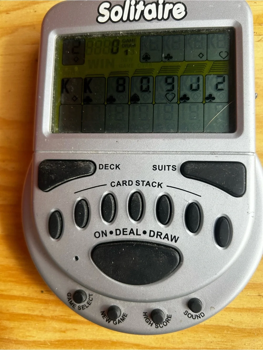 Solitaire Portable Electronic Game - Silver with Black Buttons